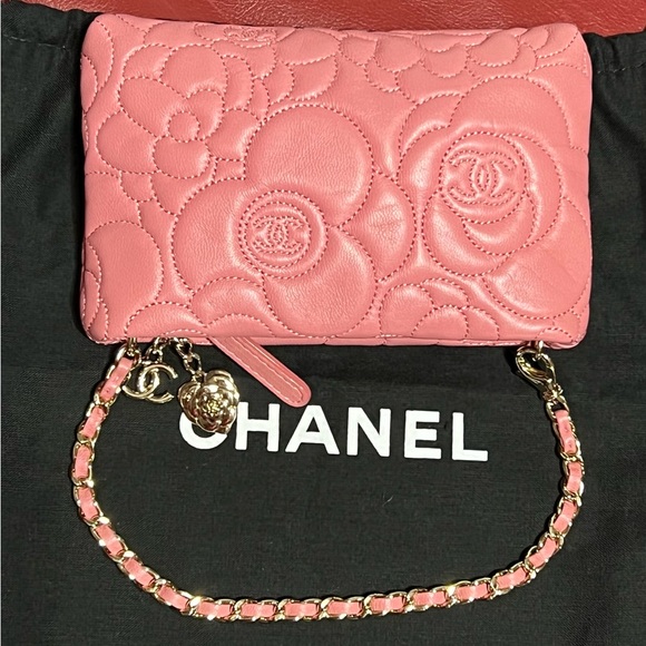 Chanel Aby Camelia Quilted Min Pochette Wristlet - Picture 3 of 16